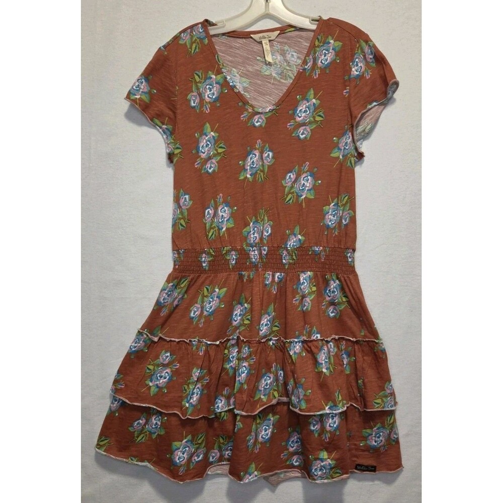 Matilda Jane Looks to Frill Tiered Dress Medium Brilliant Daydream Ruffle Rust
